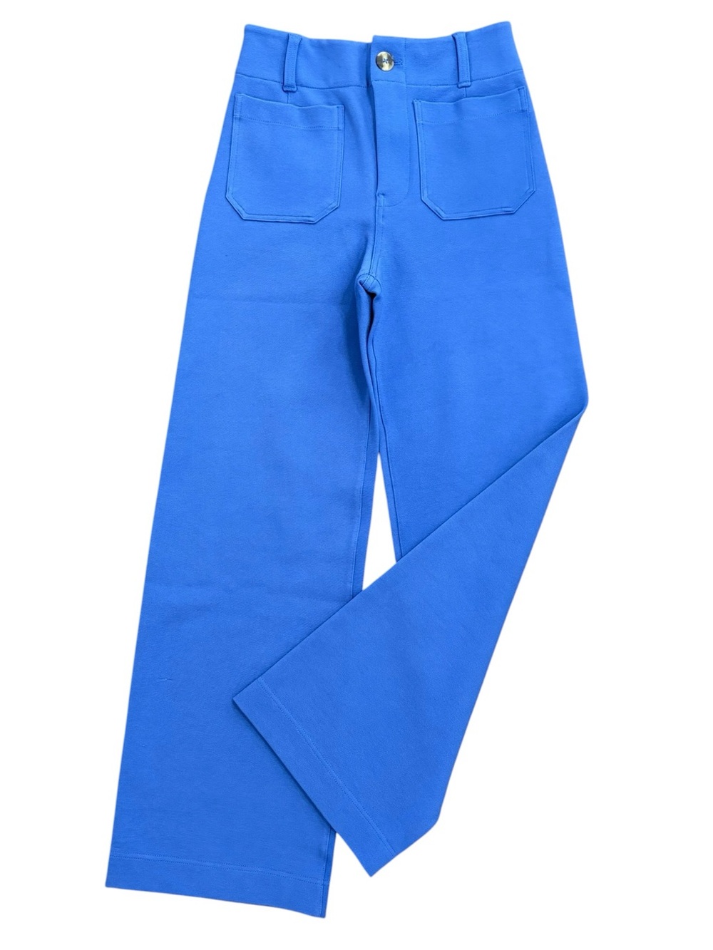 Maeve The Colette High-Rise Wide-Leg Full Length Pants Textured Blue Size 26